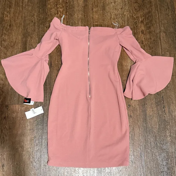 Teeze Me Dress Core Social Mauve Off Shoulder Size 5/6 - Image 8