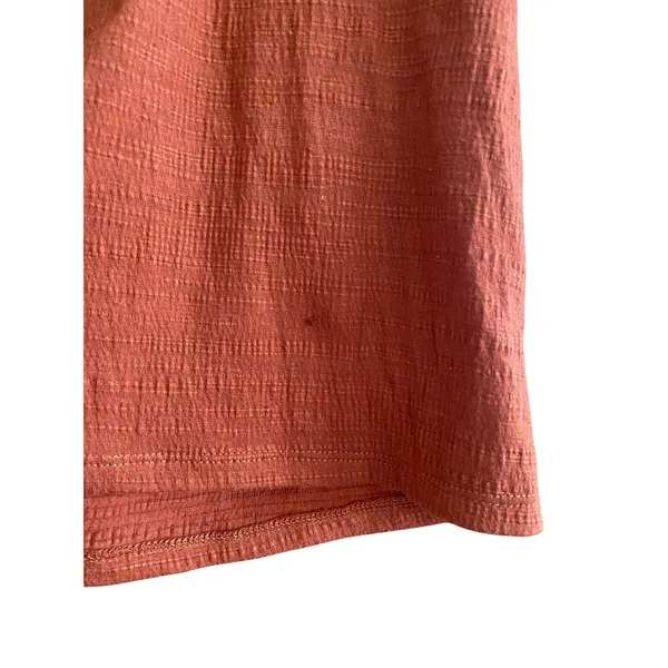Cable & Gauge Burnt Orange Ruffle Sleeve Top Size Large - Image 4