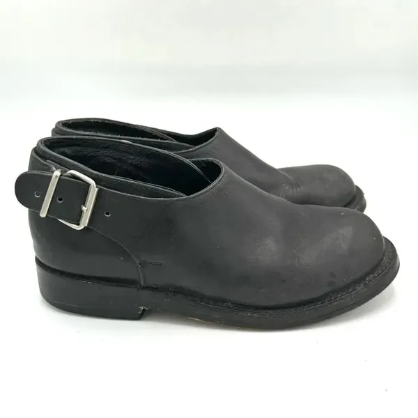 NANA Vintage Late 80s Early 90s Black Leather Single Buckle Shoes Size UK 4 US 6 - Image 2