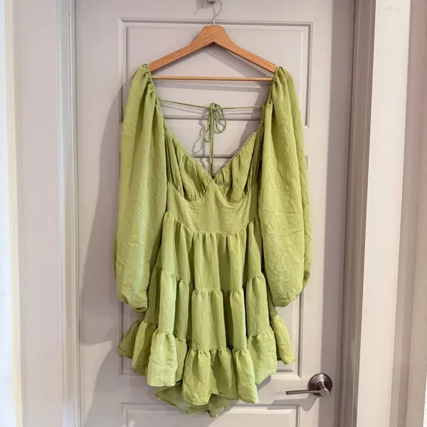 Princess‎ Polly Danny Long Sleeve Mini Dress Green Size 8 - Image 2