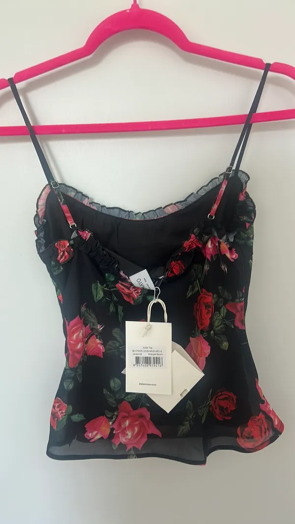 Peppermayo Tank Floral Black - Image 2