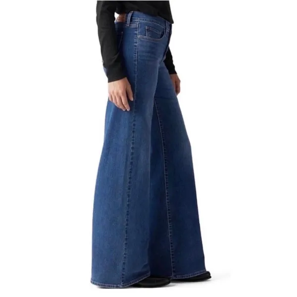 NWOT Levi's 318 Shaping Wide Leg Jeans Dark Wash 27x32 Mid Rise Denim‎ - Image 3
