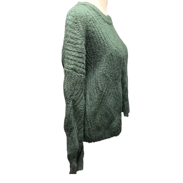 Madewell Charley Crewneck Sweater Forest Green Size M - Image 4