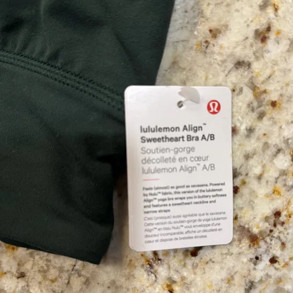 Lululemon NWT align sweetheart Bra Deep Green 12 - Image 3