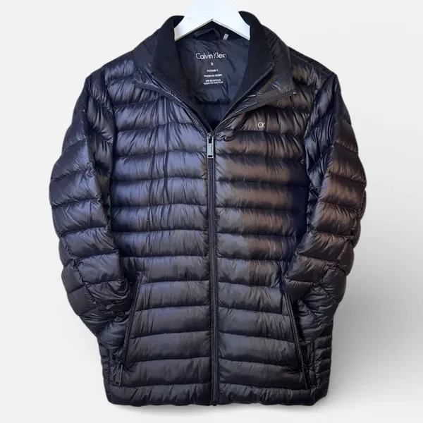 Calvin Klein Women's Black Packable Down Puffer Jacket Lightweight Small - Image 2