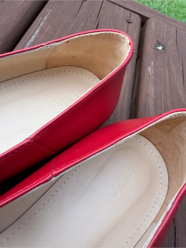 ALOHAS Por Do Sol Red Leather Mary Jane Ballet Flats EU 37 US 6.5 $190 - Image 7