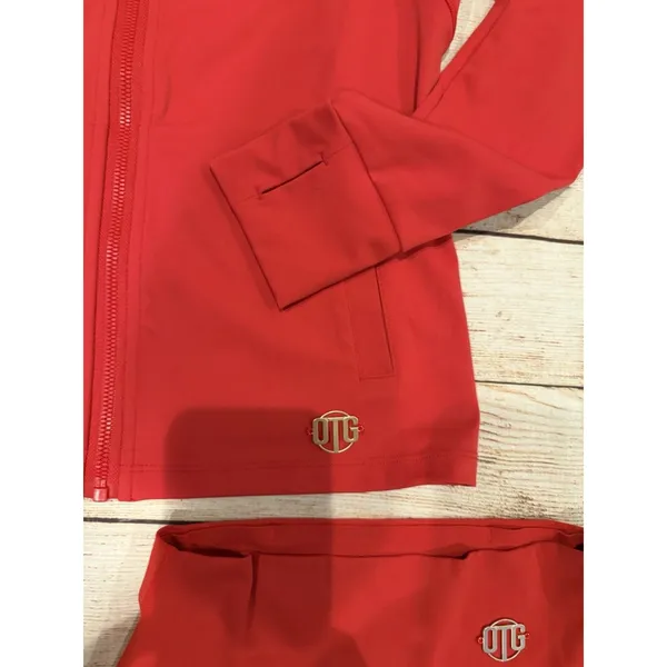 NWT OTG Athleisure Red activewear set Jacket, Sport Bra And Pants Leggings - Image 6