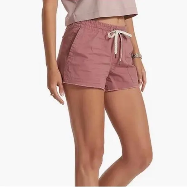 Vuori Mauve Vintage Ripstop Shorts Womens Pull On Elastic Waist - Image 2