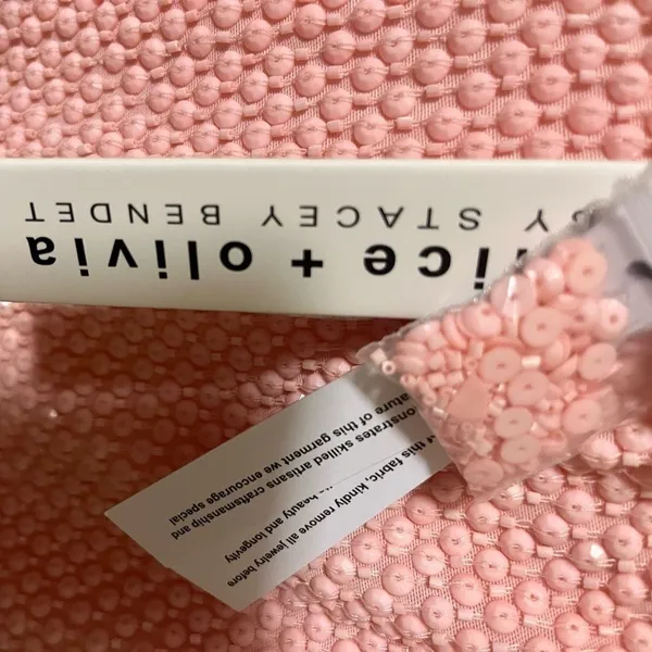 NWT ALICE + OLIVIA Leia strapless beaded mesh mini dress Pastel Pink 12 - Image 9
