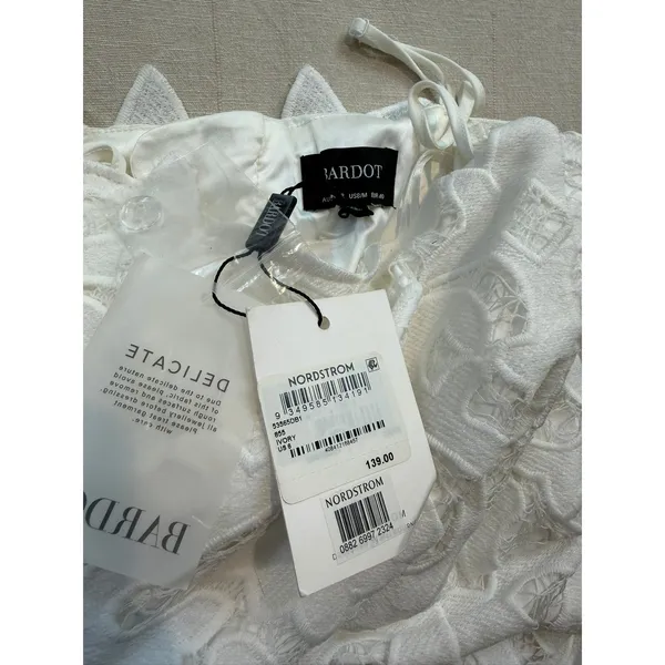 NWT‎ Bardot | Lina Lace Sheath Dress White | Women's 8 / Medium - Image 9