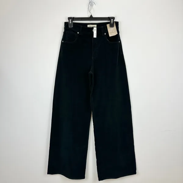 Madewell Superwide Leg Pants Corduroy Black High Rise Stretch Cotton US 25 NWT - Image 7
