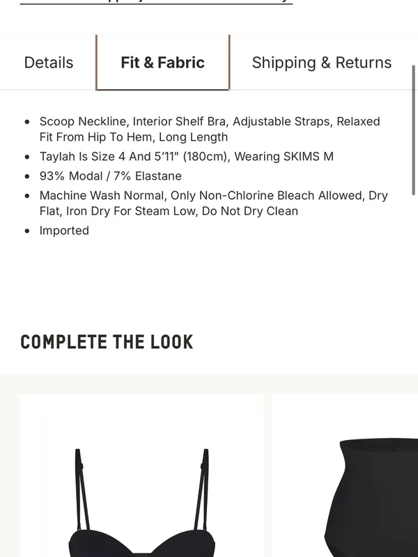 Skims Smooth Lounge Skimpy Scoop Neck Dress Obsidian - Image 4