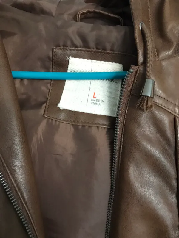 Brown Leather Jacket Size L - Image 8