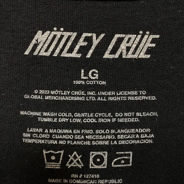Motley Crue Take a Ride on the Wild Side Heavy Metal Tee L - Image 4