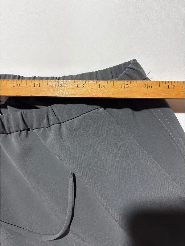 Athleta Gray Wide-Leg Snap Button Pants Large - Comfy & Chic - Image 5