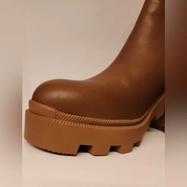 Steve Madden Roxie Cognac Brown Leather Moto Boots Women’s Size 9.5 - Image 8