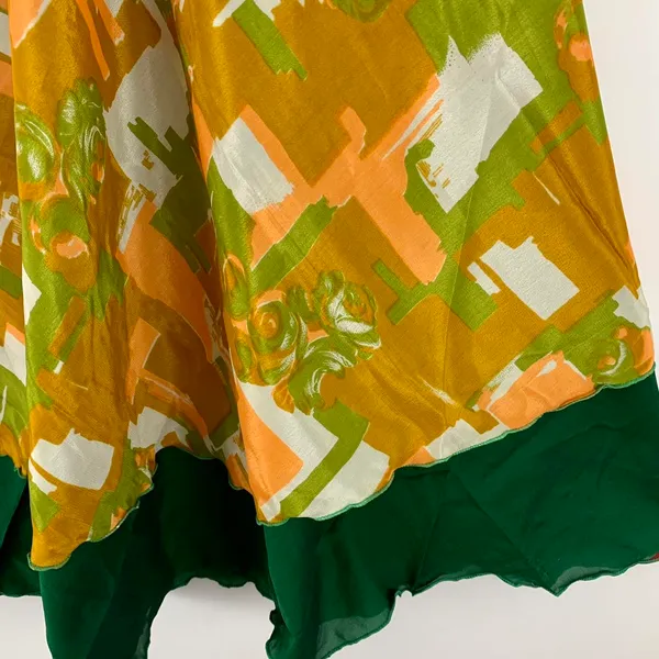 Reversible Maxi Wrap Skirt BINW503 Green - Image 3