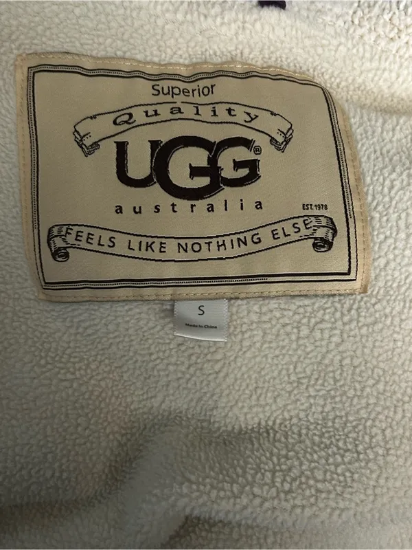 UGG Women's Plush Purple Plaid Robe with Sherpa Trim SM - Image 11