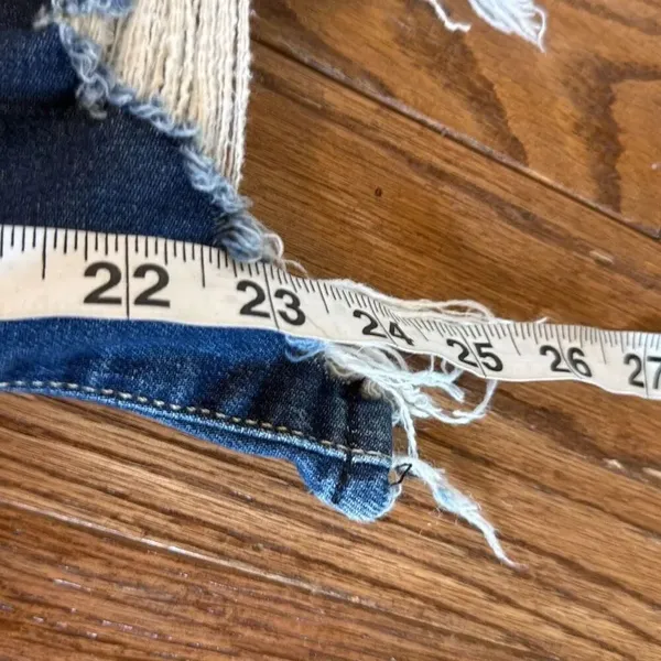 7 for all mankind Josephine high rise straight crop chewed hem jeans 27 - Image 6