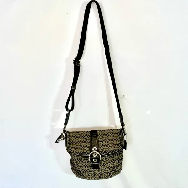 COACH monogram crossbody bag. Black and grey - Image 10