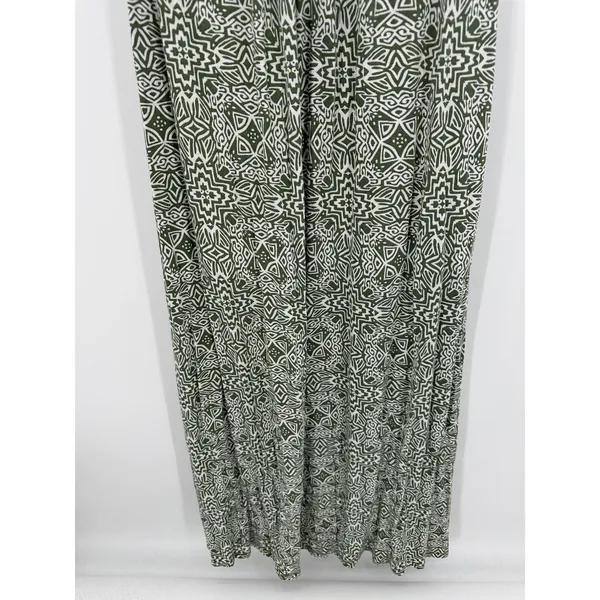 Banana Republic Green White Striped‎ Halter Maxi Dress Women's Size X-Small XS - Image 3