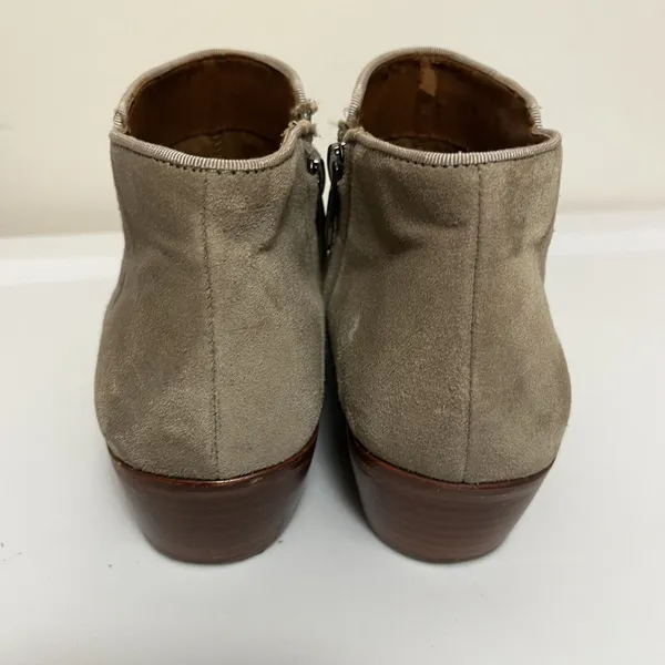 Sam‎ Edelman Womens Petty Putty Beige Suede Leather Zip Ankle Bootie sz 8.5 READ - Image 4