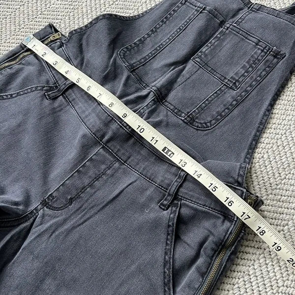 Abercrombie & Fitch Black Denim Overalls - Image 5
