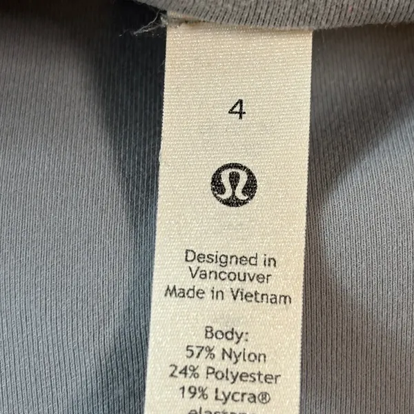 Lululemon Rogue‎ Renegade Zip Up Hoodie Blue Grey Cropped Jacket Size 4 - Image 4
