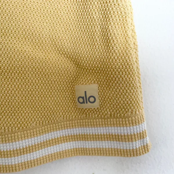 Alo Yoga Tennis Club Sweater Knit Dress Warm Butter/White XS - Image 5