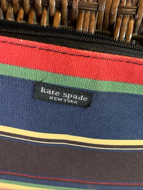 Kate Spade Multi-Color Stripe Canvas Purse - Image 2