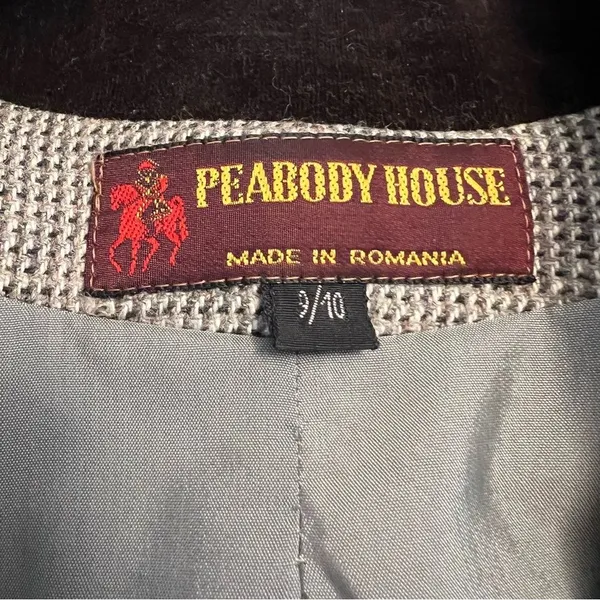 Vintage Peabody House Wool Blend Tweed Blazer Size S Equestrian Academia Preppy - Image 9