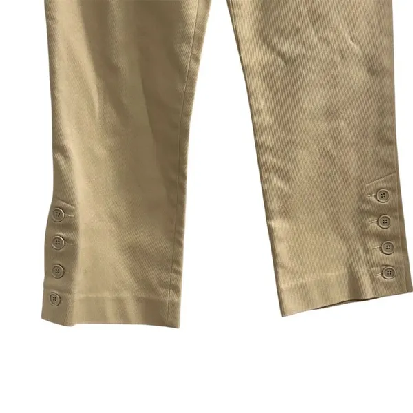 Gap Women's Cropped‎ Pants Size 6 Beige Straight Leg Casual - Image 7