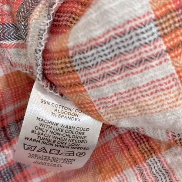 LOFT plaid boho top size medium - Image 6