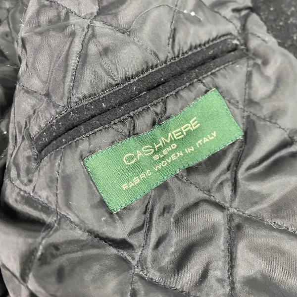 Lauren Ralph Lauren Cashmere‎ Blend Peacoat Womens Medium Black Quilted Parka - Image 6