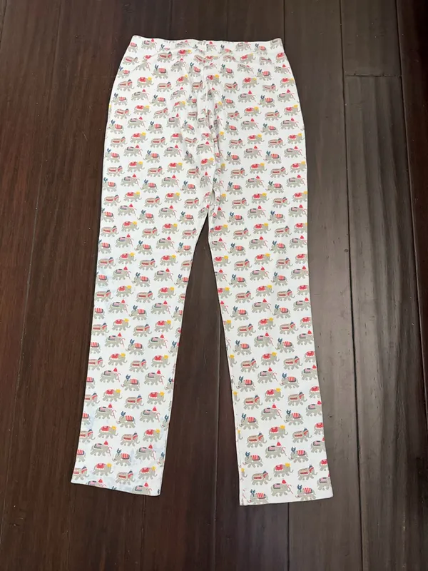 Roller Rabbit Hathi Christmas elephant print pajama pants M - Image 2