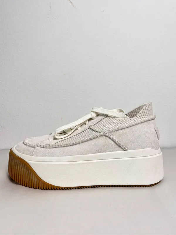 UGG EZ-Duzit Platform Sneakers White Women's 7.5 NWOT Lace Up Platform Shoes - Image 5