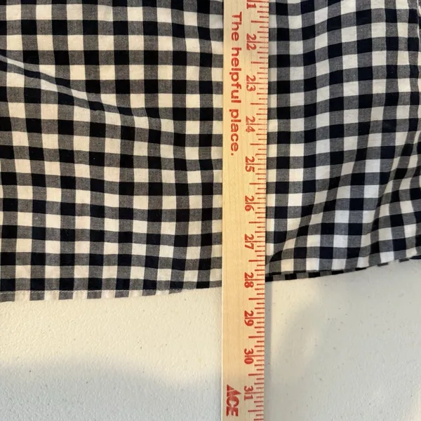 Abercrombie and fitch off‎ the shoulder gingham dress M blue white Check Smock - Image 9