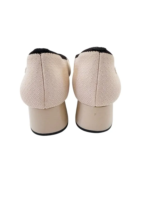 Vivaia Julie Pro Round Toe Chunky Heels in Black Beige Size 36 - Image 7