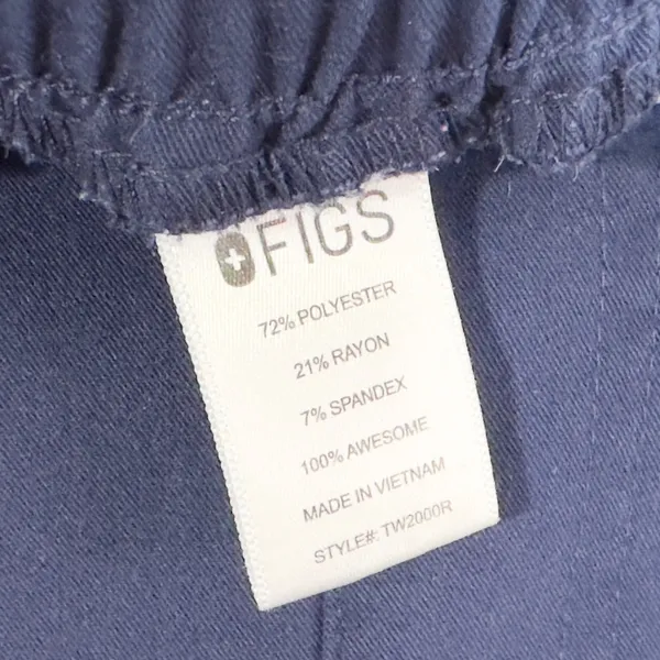 FIGS Large Scrub Pants Navy Blue Elastic Waist Cargo Pocket Medical Uniform 1426 - Image 12