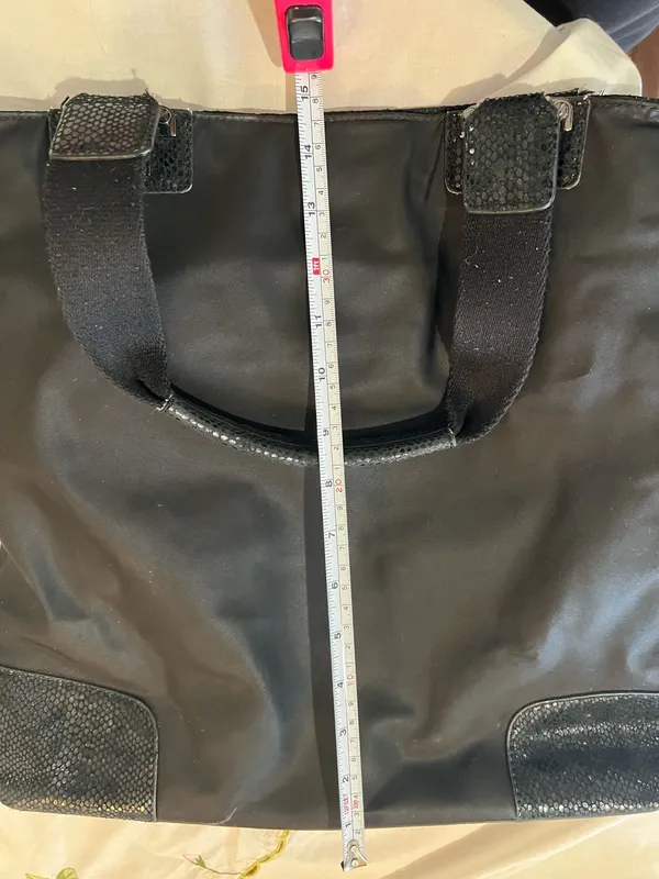 Tory Burch Black Canvas Tote Bag - Image 9