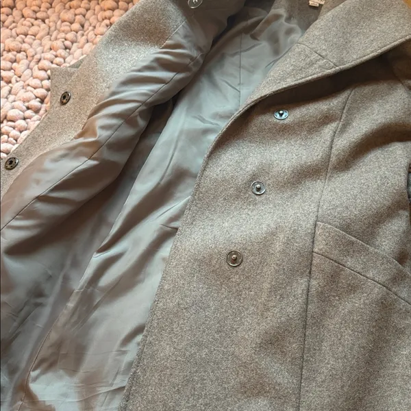 NWOT Merona® Women's Shawl Collar Coat Brown/taupe Pea Coat sz small - Image 6