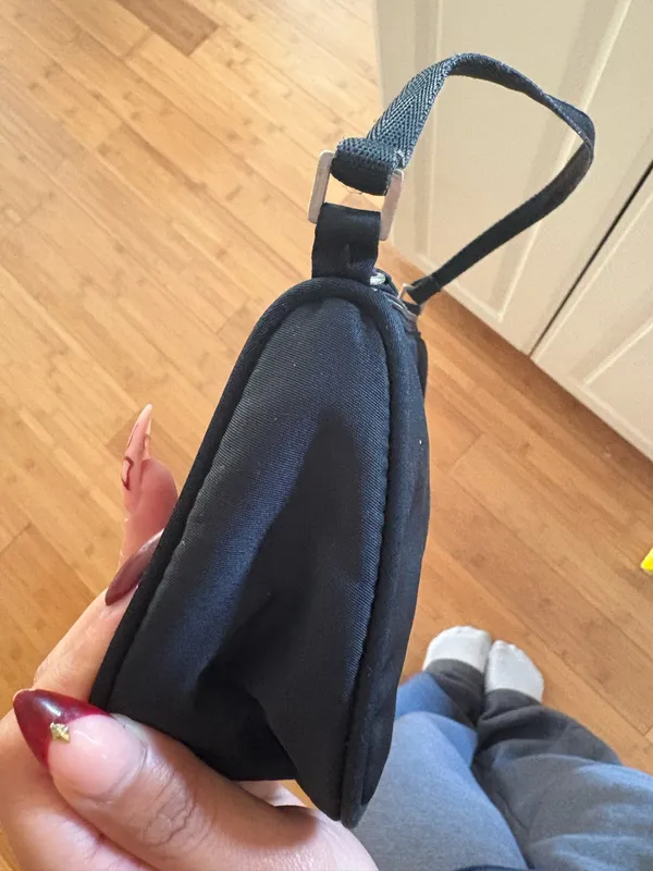 Nylon Shoulder Prada Bag Black - Image 10
