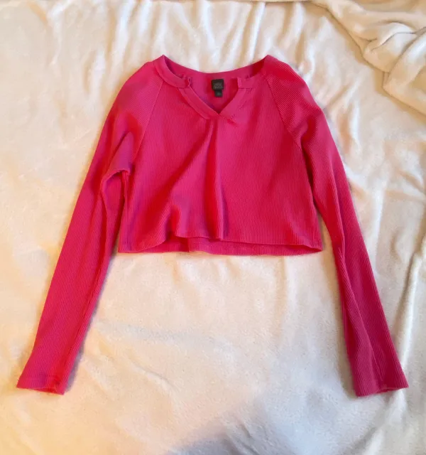 Target pink long sleeve crop top - Image 2