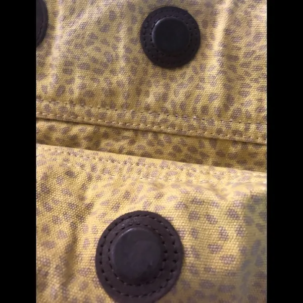 Fossil Large Wax Canvas Key-Per Shoulder Bag Tote Floral Print Pockets 15X14 - Image 10