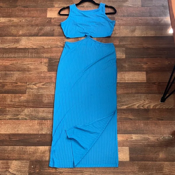 Princess Polly Blue Midi Dress - Image 4
