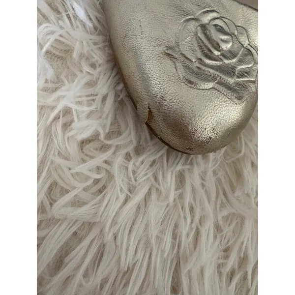 Taryn Rose Beige Gold Leather Rose Cap Toe Ballet‎ Flats Women Shoes 6 - Image 3