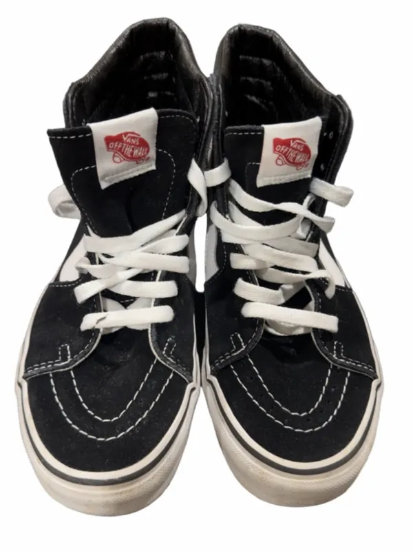 VANS Sk8-Hi High Top Sneakers Womens 8 Black White Skate Streetwear - Image 3