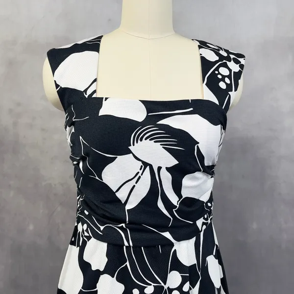Donna‎ Ricco Floral Sheath Dress Women 6 Stretch Mod Garden Party Preppy City - Image 3
