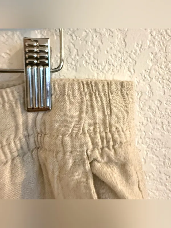 Old Navy Womens Pants Beige Linen Blend Pull On Wide Leg Size XL - Image 8
