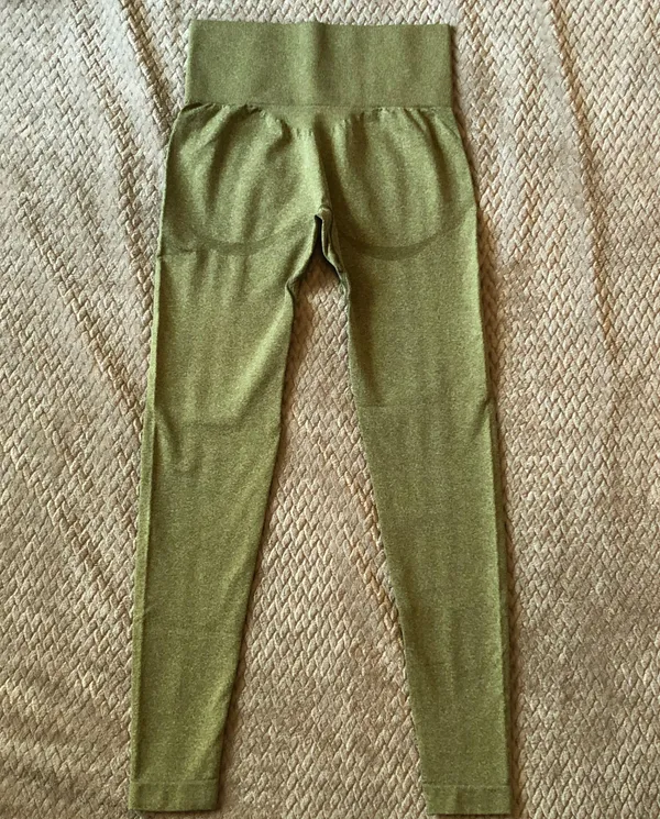Olive Seamless Contour Leggings Green Size XS - Image 3